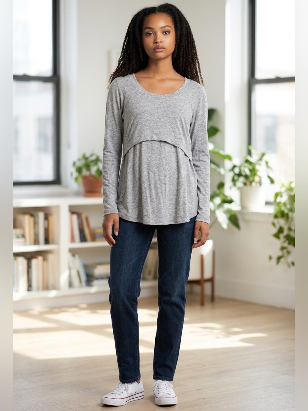 CAbi Ribbon Racerback Tank Top Pullover Cropped Long Sleeve